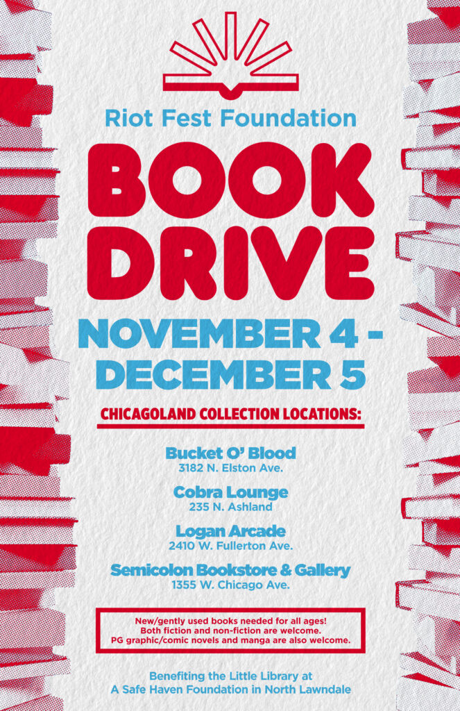 Riot Fest Foundation Book Drive